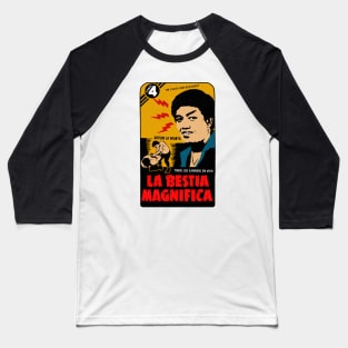 Vintage Mexican Wrestler Baseball T-Shirt